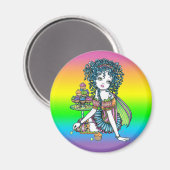「バターカップ」カップケーキオートクチュールフェアリーArt Magnet マグネット (正面/裏面)