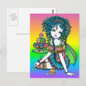 "バターカップ"カップケーキキャンディオートクチュールレインボーフェアリー ポストカード (正面/裏面)