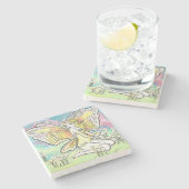 バターカップ·カートゥーン·パステル·フェアリー·ストーン·コースター ストーンコースター (横)