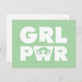 バターカップ：ガールパワー インビテーションポストカード (正面/裏面)