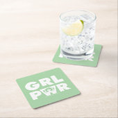 バターカップ：ガールパワー スクエアペーパーコースター (インサイチュ)