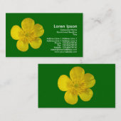 バターカップ – グラスグリーン 名刺 (正面/裏面)