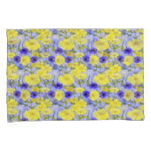 バターカップ、タンポポ青いコーンフラワー 枕カバー (正面右)