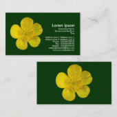 バターカップ – ダークグリーン 名刺 (正面/裏面)