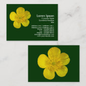 バターカップ – ダークグリーン 名刺 (正面/裏面)