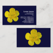 バターカップ – ネイビーブルー 名刺 (正面/裏面)