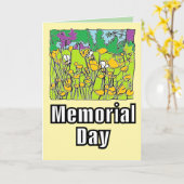 バターカップ&ビーズカラーリングページメモリアルデー カード (黄色い花)