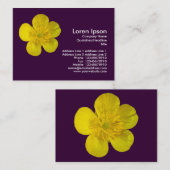 バターカップ – 濃い紫 名刺 (正面/裏面)