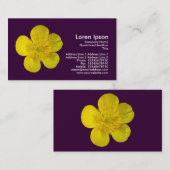 バターカップ – 濃い紫 名刺 (正面/裏面)