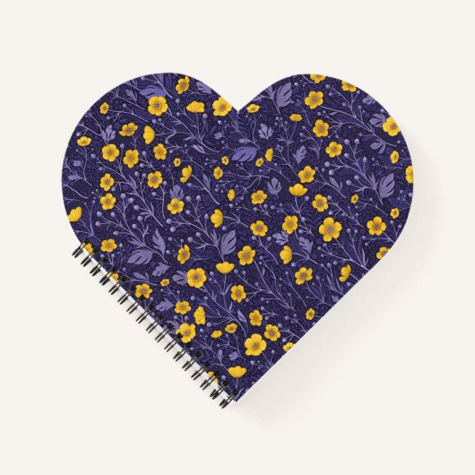 バターカップ、黄色と紫 ノートブック (正面)