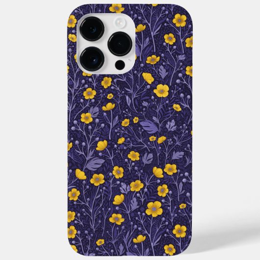 バターカップ、黄色と紫 Case-Mate iPhoneケース (裏面)