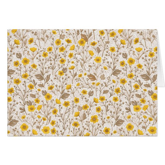 バターカップ、黄色と茶色 (正面横)