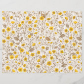 バターカップ、黄色と茶色 (裏面)