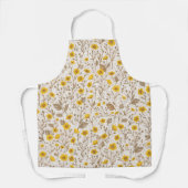 バターカップ、黄色と茶色 エプロン (正面)