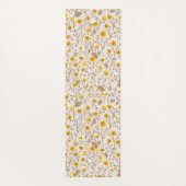 バターカップ、黄色と茶色 ヨガマット (裏面)