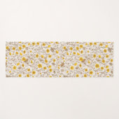 バターカップ、黄色と茶色 ヨガマット (正面(横))