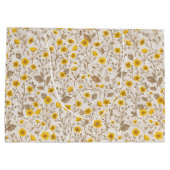 バターカップ、黄色と茶色 ラージペーパーバッグ (裏面)