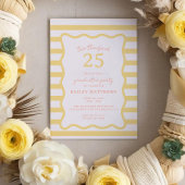 バターカバナおもしろいイエロー卒業パーティー 招待状