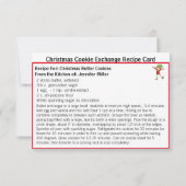 バタークッキー交換レシピクリスマスカード (裏面)