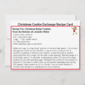 バタークッキー交換レシピクリスマス シーズンカード (裏面)