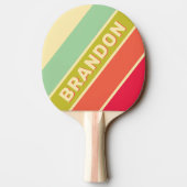 バタークリはっきりしたームストライプのウィスパー 卓球ラケット (裏面)