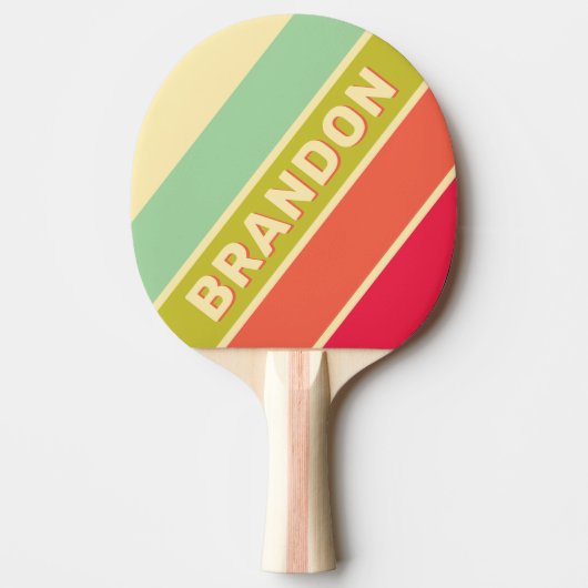 バタークリはっきりしたームストライプのウィスパー 卓球ラケット (正面)