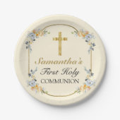 バタークリエレガントームフローラ第1聖餐式 ペーパープレート (正面)