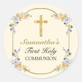 バタークリエレガントームフローラ第1聖餐式 ラウンドシール