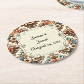 バタークリファンシーームフローラカスタマイズ可能コースター ラウンドペーパーコースター (アングル)