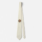 バタークリファンシーームフローラブーケ ネクタイ (正面)