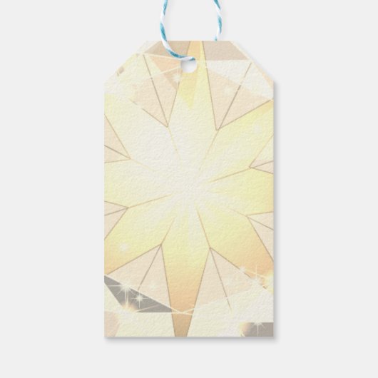 バタークリームイエローシトリンクリスタルアート ギフトタグ (裏面)