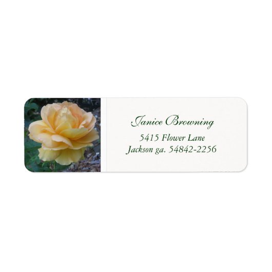 バタークリームバラ住所 シール (正面)