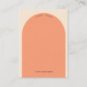 バタークリームピーチアーチイヤリングディスプレイ 名刺 (正面)