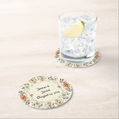 バタークリームフローラカスタマイズ可能コースター ラウンドペーパーコースター (インサイチュ)