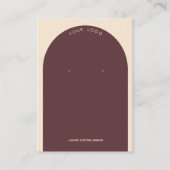 バタークリームマルサラアーチイヤリングディスプレイ 名刺 (正面)