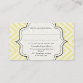 バターシェブロンフィリグリージグザグ美容師カード 予約カード (裏面)