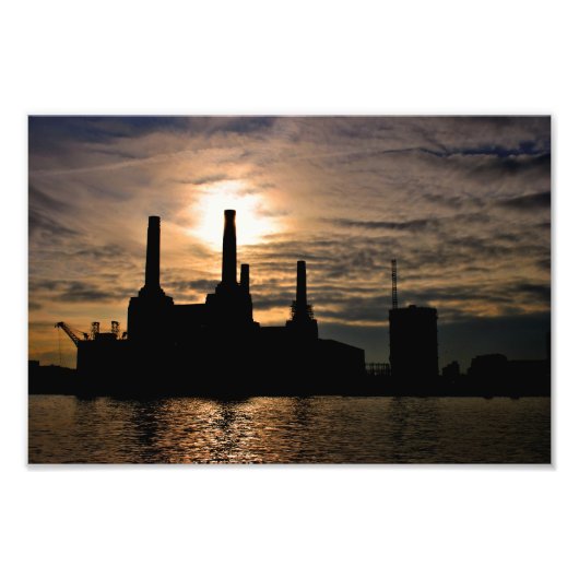 バターシーパワーステーションリバーテムズロンドン フォトプリント            (正面)