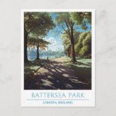 バターシーパークロンドンイングランドヴィンテージトラベル ポストカード (正面)
