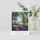 バターシーパークロンドンイングランドヴィンテージトラベル ポストカード (スタンド正面)