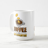 バタースコッチのマグが付いているコーヒー! コーヒーマグカップ (正面左)