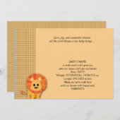 バタースコッチのライオンのベビーの発表 案内状 (正面/裏面)