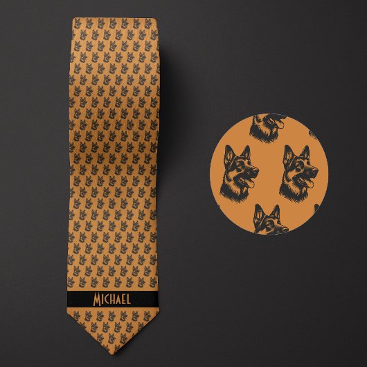 バタースコッチブラウンドイツシェパード ネクタイ