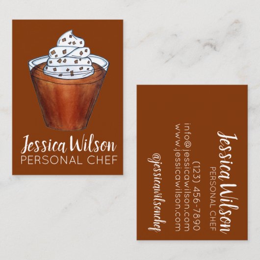 バタースコッチプディングホイップクリーム南食品 名刺 (正面/裏面)