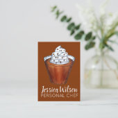 バタースコッチプディングホイップクリーム南食品 名刺 (スタンド正面)