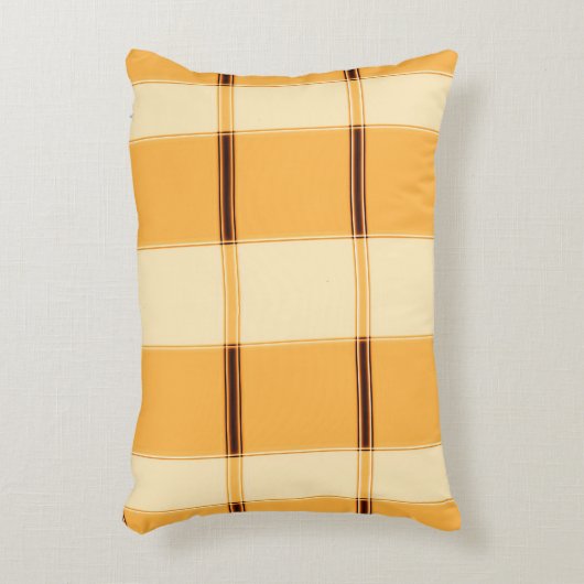 バタースコッチプレイドアクセント枕 アクセントクッション (正面(垂直))