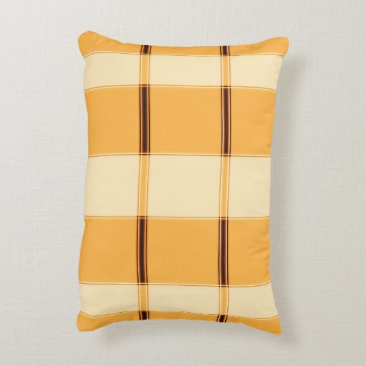バタースコッチプレイドアクセント枕 アクセントクッション (裏面(縦))