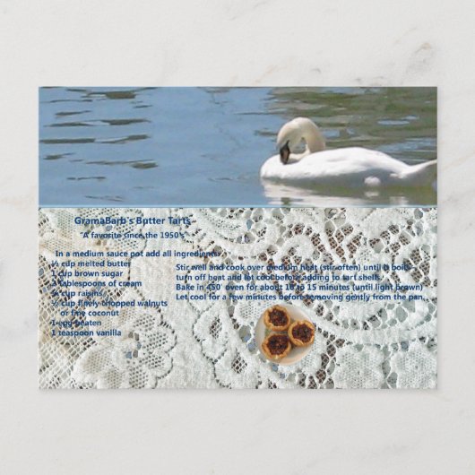 バタータルトレシピはがき ポストカード (正面)