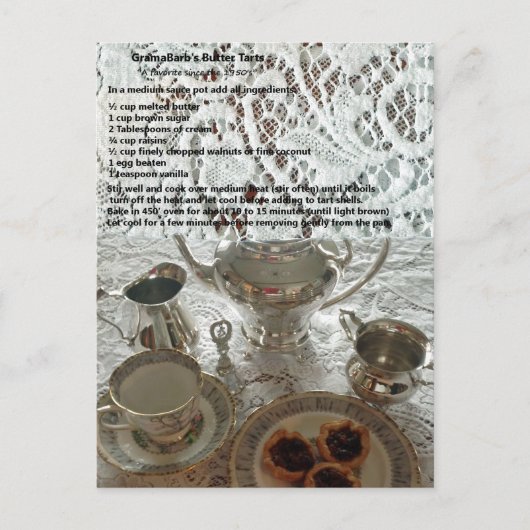バタータルトレシピはがき ポストカード (正面)