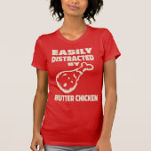 バターチキンカレー好きにはたまらないデザイン Tシャツ (正面)