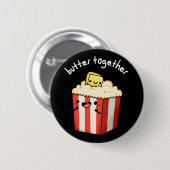 バタートゥアおもしろいーバターポップコーンプンダーク 缶バッジ (正面&裏面)